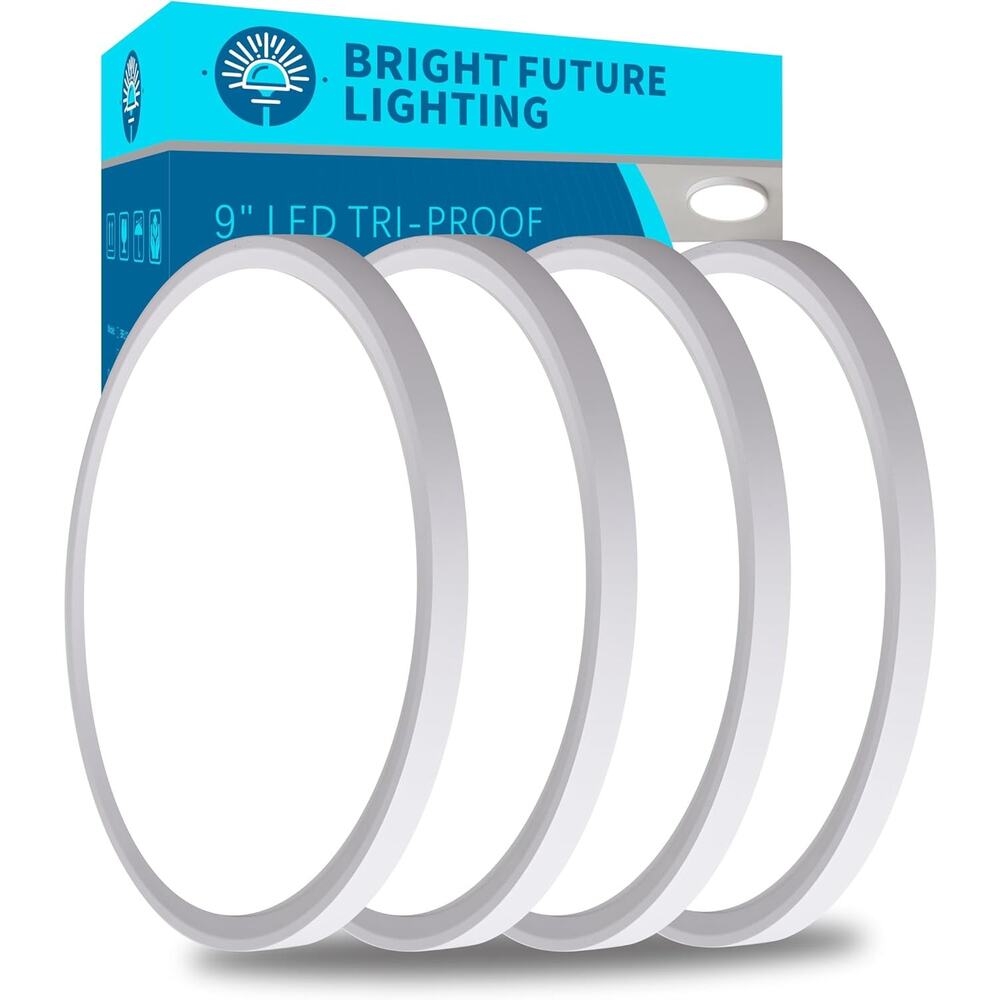 Bright Future Lighting 4-Pack 9" LED Flush Mount Ceiling Lights